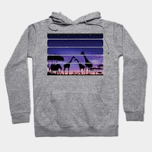 Savanne bei Nacht in Afrika Hoodie